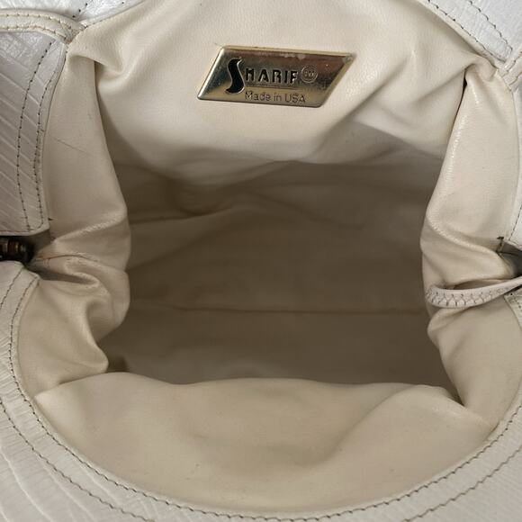 SHARIF Bag Handbag Purse Shoulder Snake Print White Crossbody White Coin Purse - Picture 12 of 15